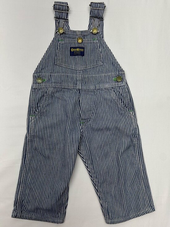 OshKosh B'gosh Other - Vintage OshKosh BGosh Sanforized Blue & White Striped Overalls Adjustable Straps